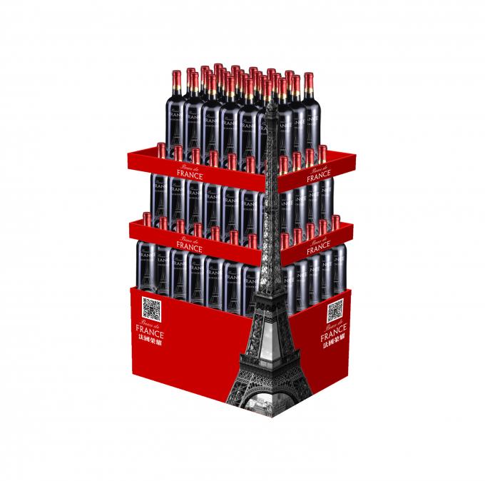 Brown Printed Cardboard POS Displays , Advertising Cardboard Floor Display Stands