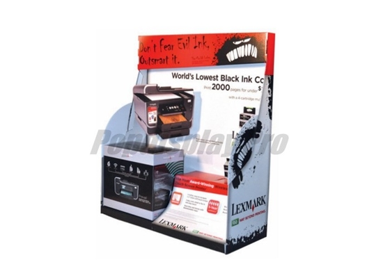 Cardboard Half Pallet Display 2 Top-Round Side Boards For Lexmark Ink