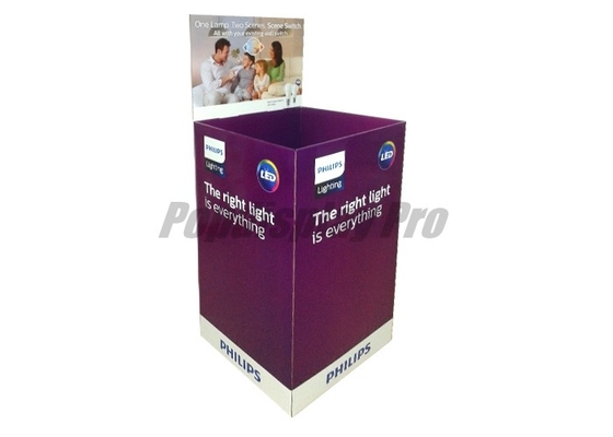 Household Led Light Simple Cardboard Dump Bins for Merchandising at Retail Stores Sample Available