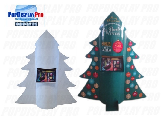 Auto-pop up Display Stand Christmas Tree Shaped POS with 2 Trays for Sale Calendars 15 Days to Deliver