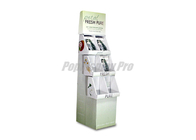 Eco Friendly POP Cardboard Product Display Stands 6 Pockets With False Base
