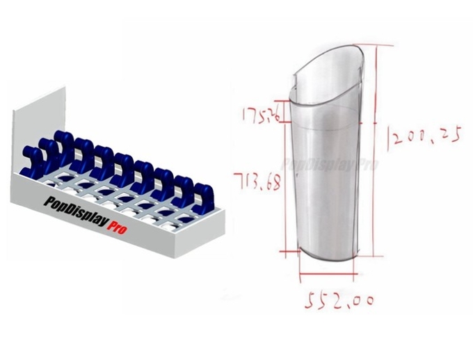 Custom Simple Structure PDQ Tray Display 4C Printed For Stationery Bookmarks