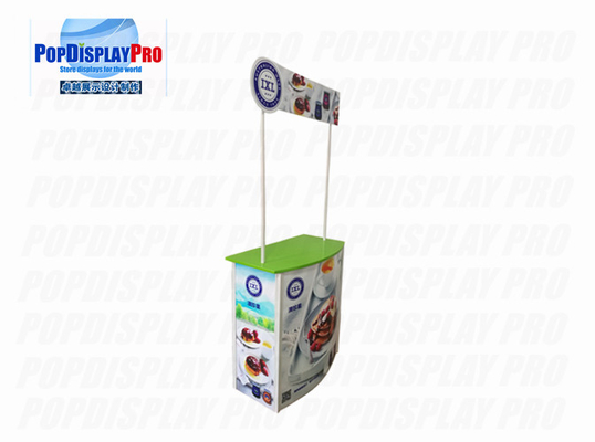 Fruit Strawberry Jam Food Table Display Stand With Metal Tube Frame Top Banner