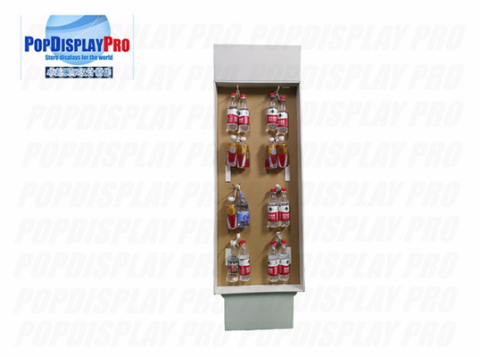 Temporary Card Cardboard Floor Beanie Display with 8 Hooks/Hangers Accessories