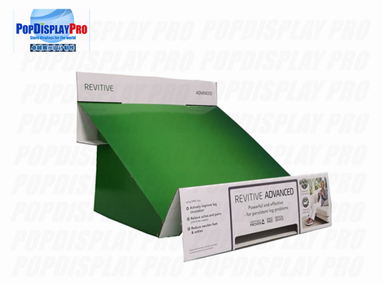 Slant Shelf Cardboard Counter Displays Lightweight For Revitive Medical Device