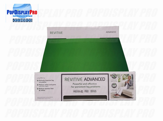 Slant Shelf Cardboard Counter Displays Lightweight For Revitive Medical Device