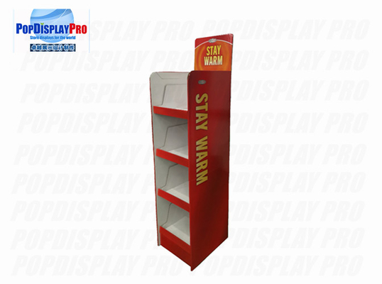 Merchandising Cardboard Floor Displays Grocery Store For Stay Warm Blankets