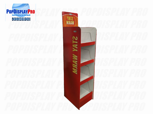 Merchandising Cardboard Floor Displays Grocery Store For Stay Warm Blankets