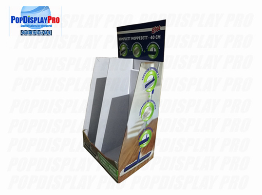 Recyclable Half Pallet Corrugated Retail Shipper Display For Cleaning Moppers