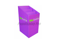 Purple Cardboard Display Bins 3 Sections Glossy Lamination With Pp Film