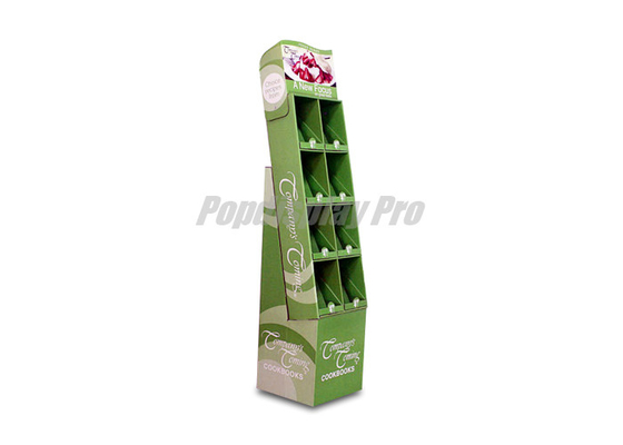 8 Pockets Recyclable Cardboard Floor Display Stands Beautiful Easy Assembly