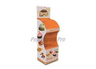2 Tier Beautiful Cardboard Merchandising Displays Litho-Graphic Printed For Sweat Cakes