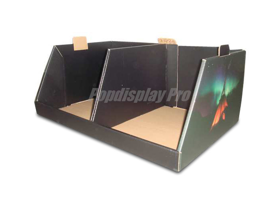 Stylish Rigid Cardboard Counter Display Stands , Black Cardboard Table Top Displays