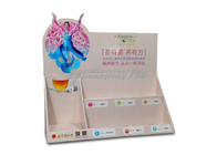 4 Colors Printed Paper PDQ Tray Display 1 Tier For Healthy Tea