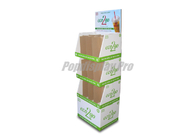 Water Cup Shaped Cardboard Retail Floor Display Stands With 3 Stackable PDQ