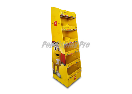 Floor Display Shelf  POS for MM's Chocolate Cardboard Made with Client's Logo