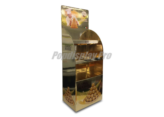 Eye - Attracting Cardboard POS Displays , Ferrero Golden Chocolate Point Of Sale Display