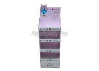 4 Shelves Cardboard Point Of Sale Display Stands Environmental Friendly