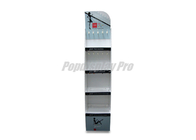 4 Shelf Cardboard Pop Point Of Purchase Displays 10 Hooks Simple Structure