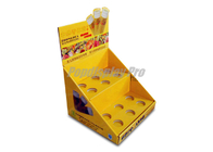 Yellow Counter Top Cardboard Candy Display Recycled With 12 Round Dividers