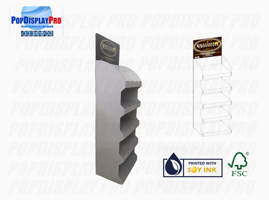 Temporary Retail Cardboard POS Display Floor Standing Chocolates Store Shelf