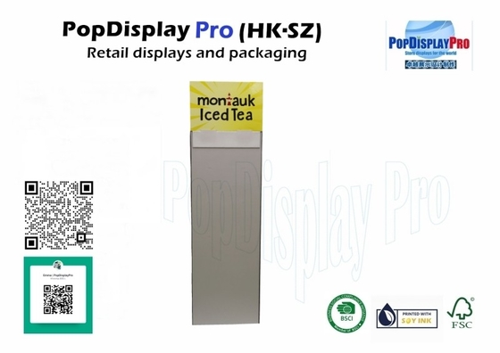 Paper Retail Cardboard POS Display for Iced Tea Beverage Drinks at Instore Retail