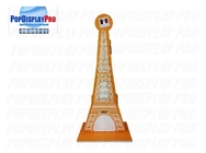 12 Hooks Corrugated Cardboard Hook Display 2 Sided Eiffel Tower Shaped Durable