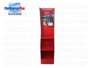 Red Wine Sheet Metal 2 Sided Displaying 108KGS Merchandising Shelf