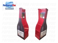 Permanent Floor Red Wine Sheet Metal 108kgs Supported Merchandising Shelf