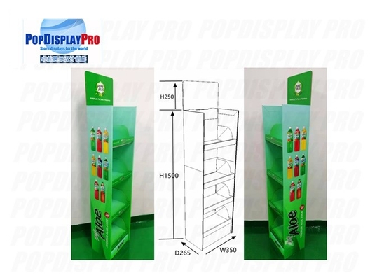 Beverage Drinks Floor Shelf Pop Up Display Stands 5 Tiers 76kgs Holding Capacity