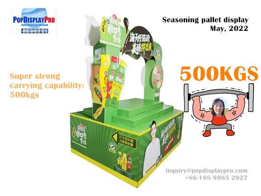 Yonghui Store Haday Store Cardboard Pallet Display 500KGS For Oyster Sauce