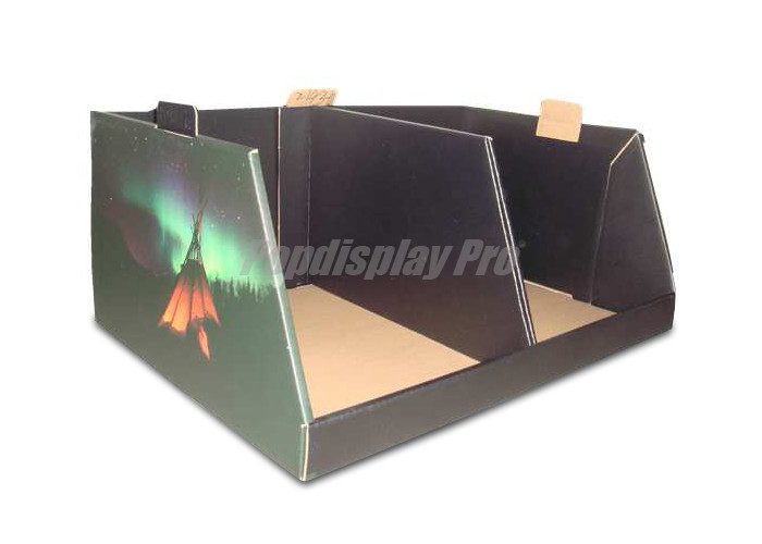 Stylish Rigid Cardboard Counter Display Stands , Black Cardboard Table Top Displays