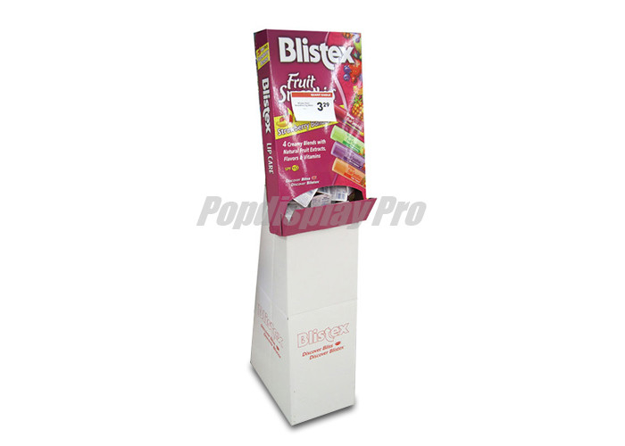 Lip Balm Rigid Power Wing Display With Dump Bin Box Environmental Friendly