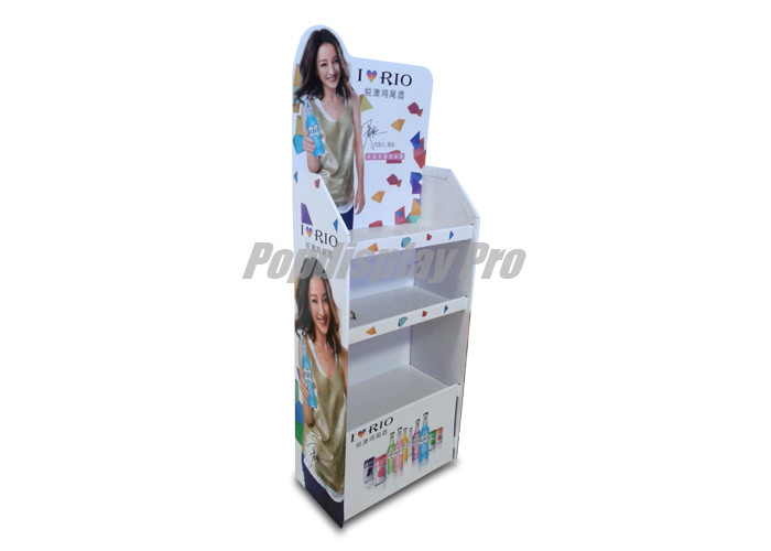 Creative Cardboard Shelf Display , Party Cocktail Drinks Cardboard Point Of Sale Display Stands