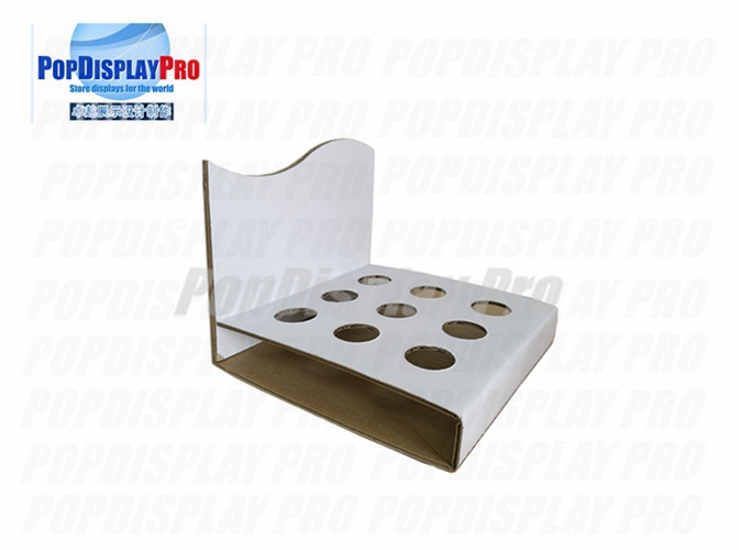 Beverage PDQ Tray Display 9 Hole Dividers Recyclable Corrugated Cardboard Paper